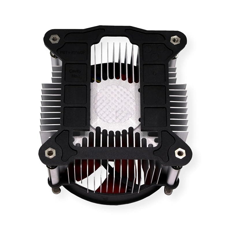 Xilence XC032 Performance C Serie | Radiatore CPU | I250PWM | Backplate | Ventola PWM da 92 mm | 95 Watt TDP | Intel | rosso/nero/argento — miniatura 6