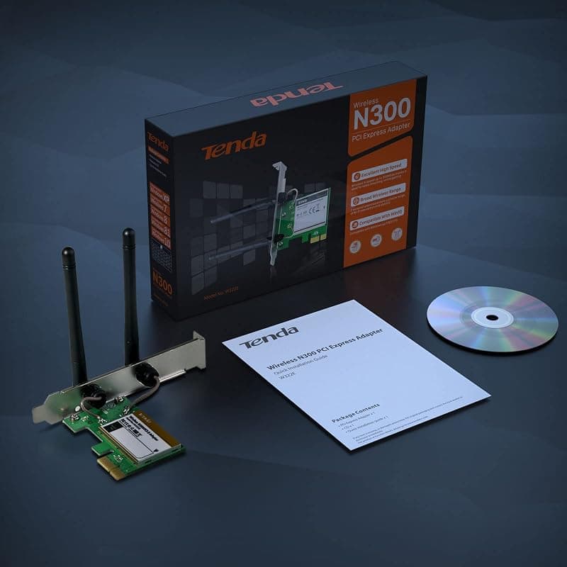 Tenda W322E Adattatore USB, 802.11b, 802.11g, 802.11n, PCI-E, IEEE 802.11b, IEEE 802.11g, IEEE 802.11n, Bianco — miniatura 5