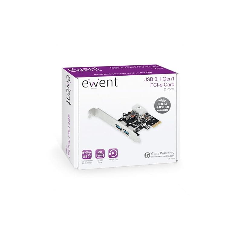 Ewent Scheda PCIE USB 3.1 GEN1 2P EW1040 — miniatura 2