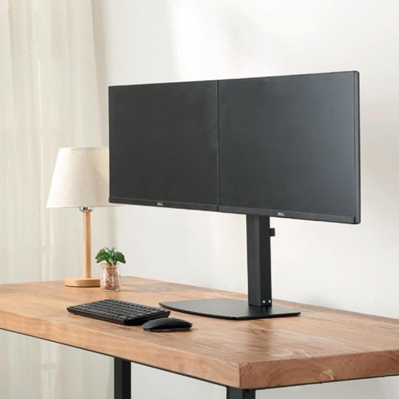 Ewent EW1538 Supporto monitor con molla a gas a doppio braccio per 2 monitor fino a 27" pollici con base - Supporto per 2 schermi PC TV LED LCD - Girevole, inclinare e ruotare — miniatura 5