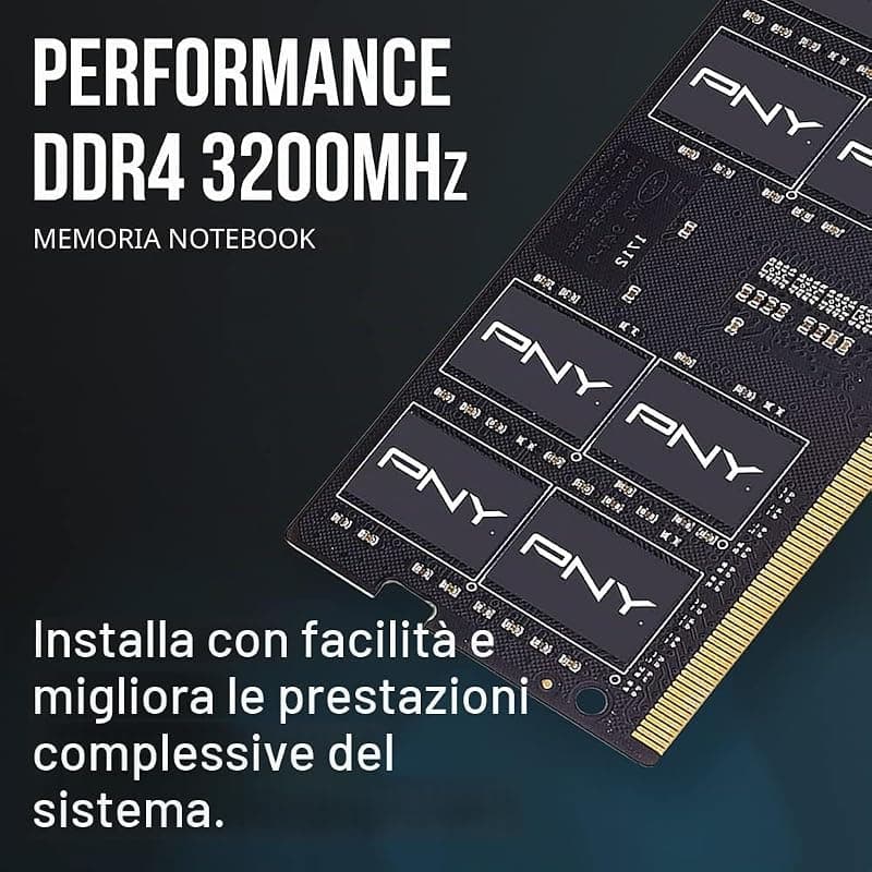PNY RAM SO-DDR4 16GB 3200MHZ PC4-25600 MN16GSD43200-TB — miniatura 2