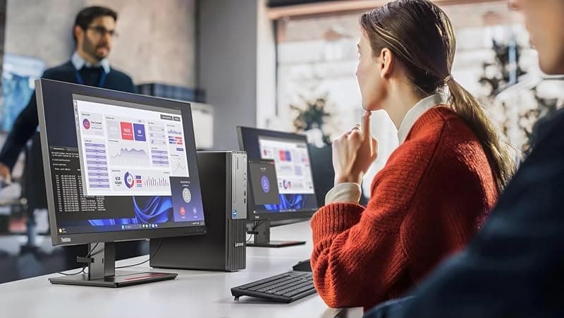 Lenovo ThinkCentre Neo 30s Gen 5 13DK006HIX, Desktop Computer, Intel Core i5-13420H, 8GB RAM DDR5, 512GB SSD NVMe, HDMI + VGA, RJ-45 LAN 100/1000M, USB-C, Tastiera e Mouse USB — miniatura 6