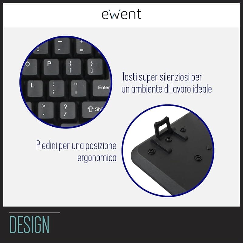 Ewent Tastiera USB Black EW3108 — miniatura 5