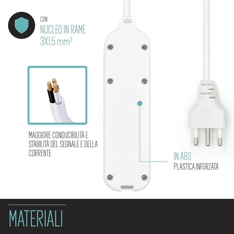 Ewent Multipresa 6 Posti con Spina Italiana 16A EW3920 — miniatura 6