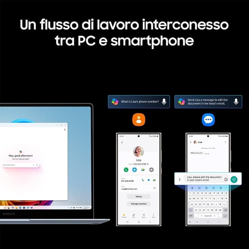 Samsung Galaxybook 4 Edge NP940XMA-KB1IT X1E-80-100/16GB/512GB/14"/TOUCH/W11 Home — miniatura 5