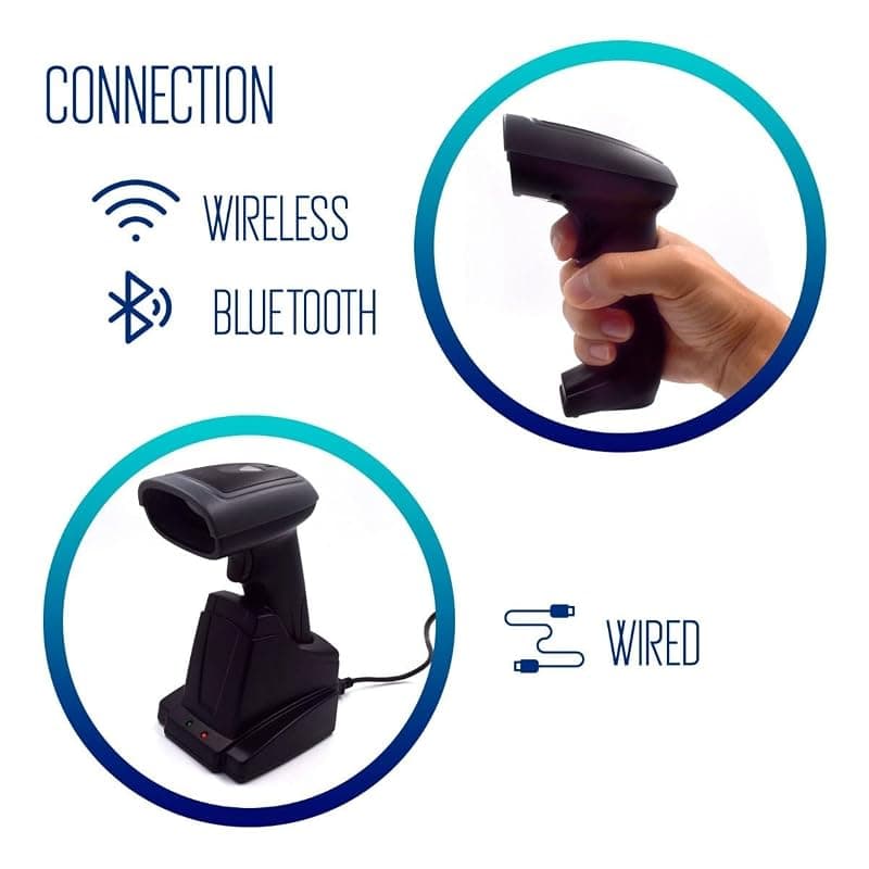 Ewent EW3440 - Lettore Codici Barcode Scanner Bar Code Reader a Barre Universale Laser 1D e 2D Ottico con Smart Dock con Cavo USB per Computer/Notebook, Windows XP / 7/8 ecc. — miniatura 7