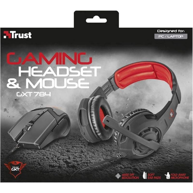 Trust Cuffie GXT784 con Microfono + Mouse Gaming 21472 — miniatura 4