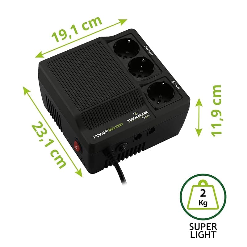 Tecnoware Stabilizzatore Elettronico Power REG 1000VA FSTELPRE1000M — miniatura 3