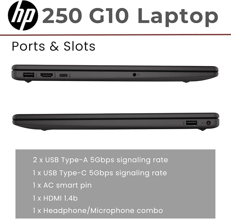 HP Notebook G10 250 B39SVAT I5-1334U/8GB/SSD512GB/FREEDOS con Estensione di Garanzia 36 Mesi Pick-UP AND Return Service — miniatura 6