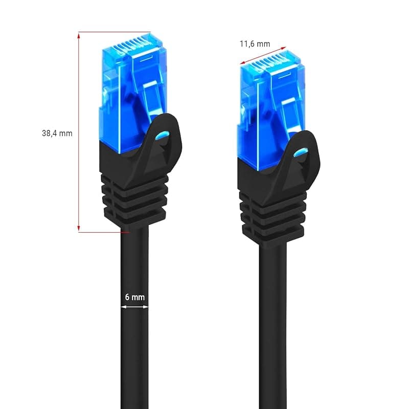 Ewent EW-5U-030BL - Cavo di Rete, Patch CAT 5e U/UTP, AWG 26/7, 2 Connettori RJ53, Nero, 3 m, 1 Pezzo — miniatura 4