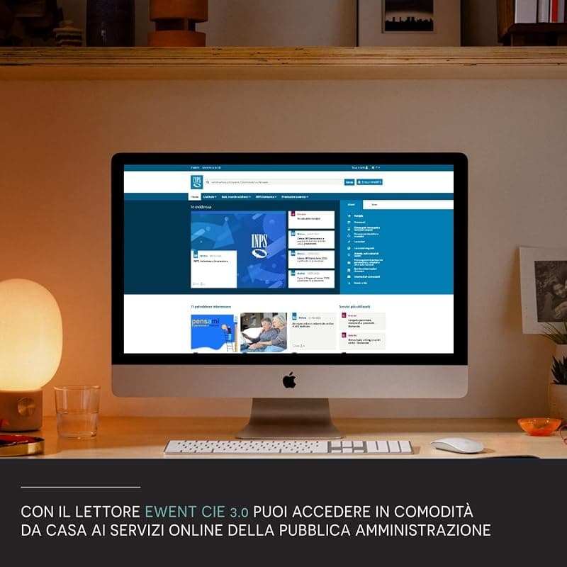 Ewent EW1053 Lettore RFID e NFC per Carta d'identità Elettronica CIE 3.0 per accedere a ANPR, INPS, INAIL, Agenzia Entrate e siti della P.A. - Colore Nero — miniatura 7