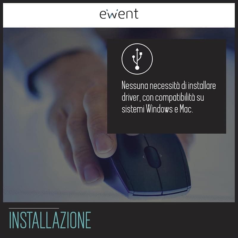 Ewent Mini Mouse Ottico USB 1000DPI EW3174 — miniatura 5