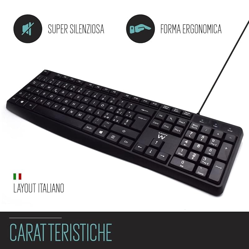 Ewent Tastiera Business USB Digitazione Silenziosa EW3000 — miniatura 2