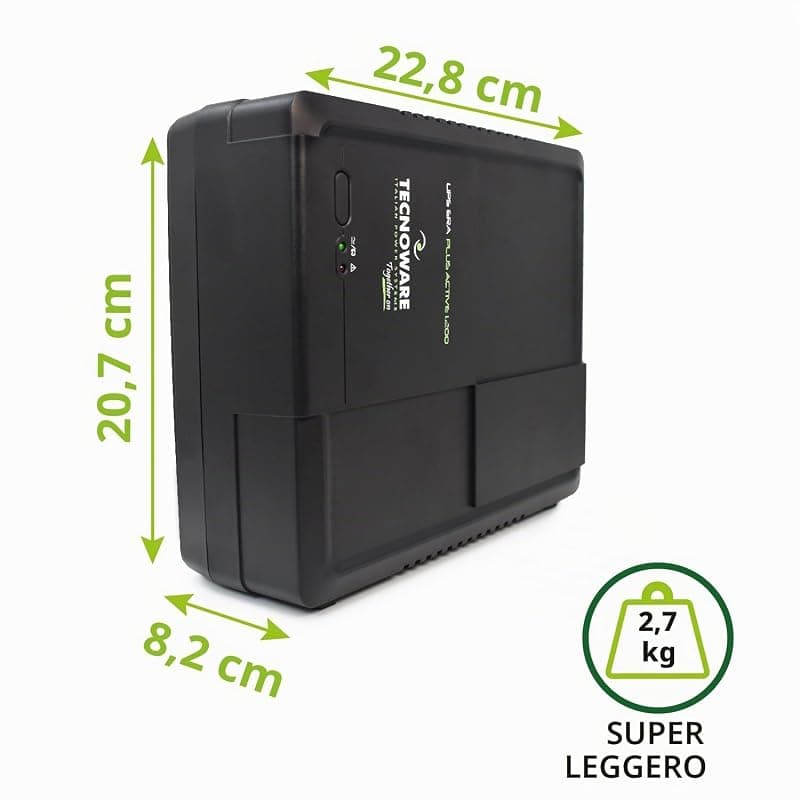 Tecnoware Ups Era Plus Active 1200va 840w 2xschuko Fgceraplat1202sch — miniatura 4