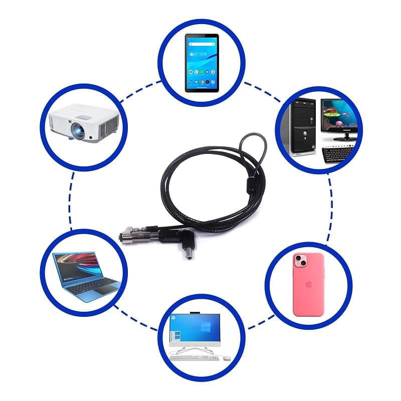 Ewent Cavo di Sicurezza per Blocco Notebook con Slot Nano EW1239 — miniatura 4