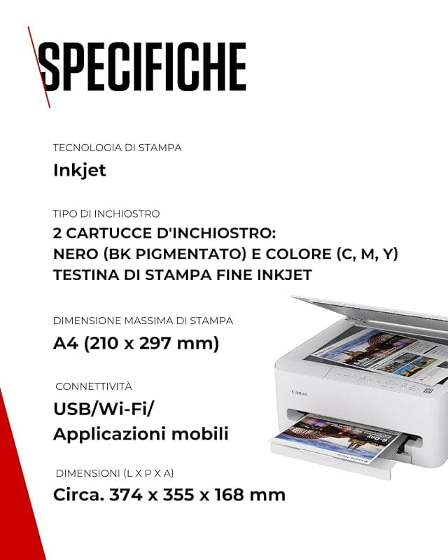 Canon PIXMA TS4150i Stampante Multifunzione Compatta WiFi A4 — miniatura 6