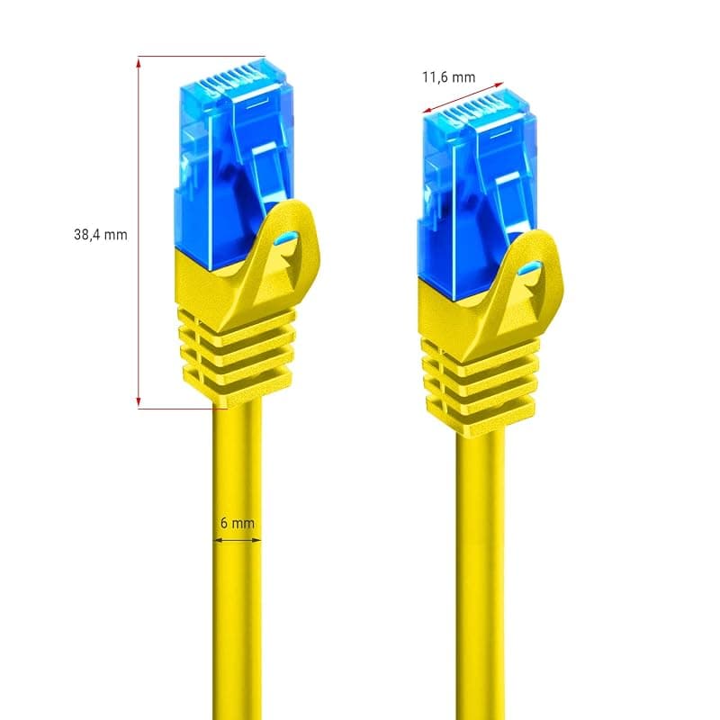 Ewent EW-5U-010Y - Cavo di Rete, Patch CAT 5e U/UTP, AWG 26/7, 2 Connettori RJ46, Giallo, 1 m, 1 Pezzo — miniatura 4