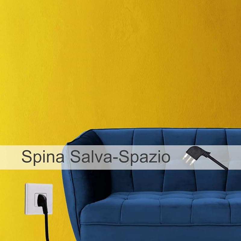 Ewent EW3855 Multipresa Elettrica 12 posti 4 polivalenti (Schuko 10/16A) e 8 bivalenti ITA 10/16A, Spina 16A, cavo 1.5 mt, colore nero — miniatura 6