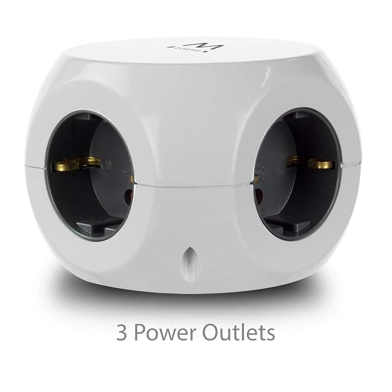 Ewent EW3939 - Power Block (Cube) con 3 prese e 3 porte USB, cavo da 1,5 m, colore: Bianco/Bianco — miniatura 7