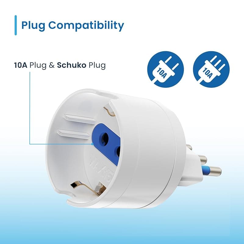 Ewent Adattatore Elettrico 1 Presa Spina Italiana 10A EW1198 — miniatura 2