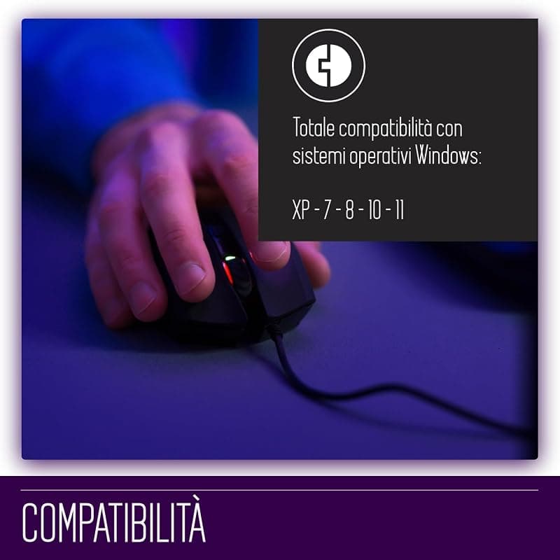 Play BY Ewent Mouse Ottico Gaming RGB USB 3600DPI PL3302 — miniatura 7