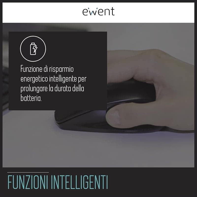Ewent Mouse Ottico Wireless 1000DPI Nero EW3223 — miniatura 6