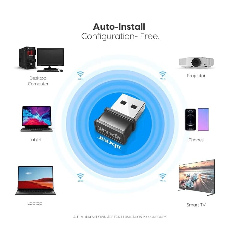 Tenda USB W311MI PICO WiFi N150, nero.150mbps — miniatura 4