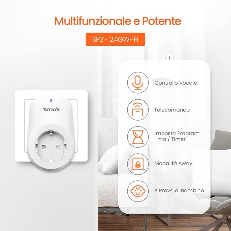 Tenda Smart Plug WIFI Presa SP3 — miniatura 2