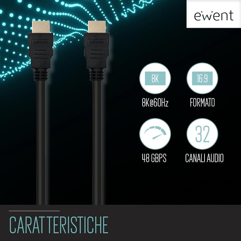 Ewent Cavo HDMI High Speed 2.1 con Ethernet 1,5MT EC1319 — miniatura 3