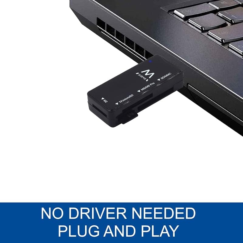 Ewent EW1049 - chiavetta USB lettore micro SD, Lettore schede SD USB 2.0, Adattatore schede di memoria SD/flash cards per PC, Macbook PRO ecc, supporta MMC/TF/SDXC/SDHC/Micro — miniatura 6