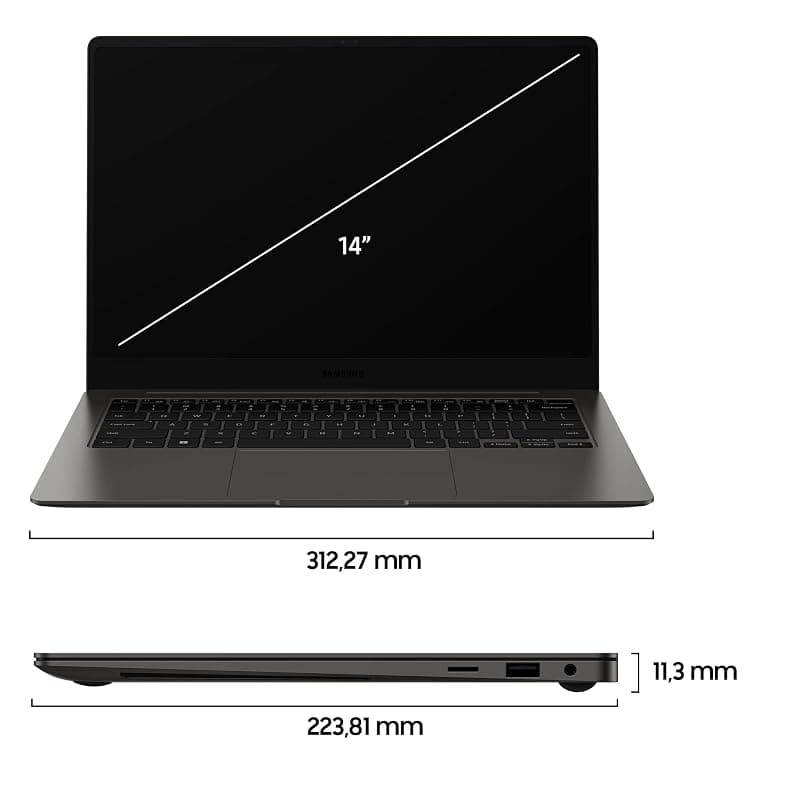 Samsung Galaxy Book3 Pro Laptop, 14" Dynamic AMOLED 2X, Intel EVO, Intel Core i5-1340P 13th gen, 8GB RAM, 512GB SSD, Windows 11 Home, Graphite — miniatura 2