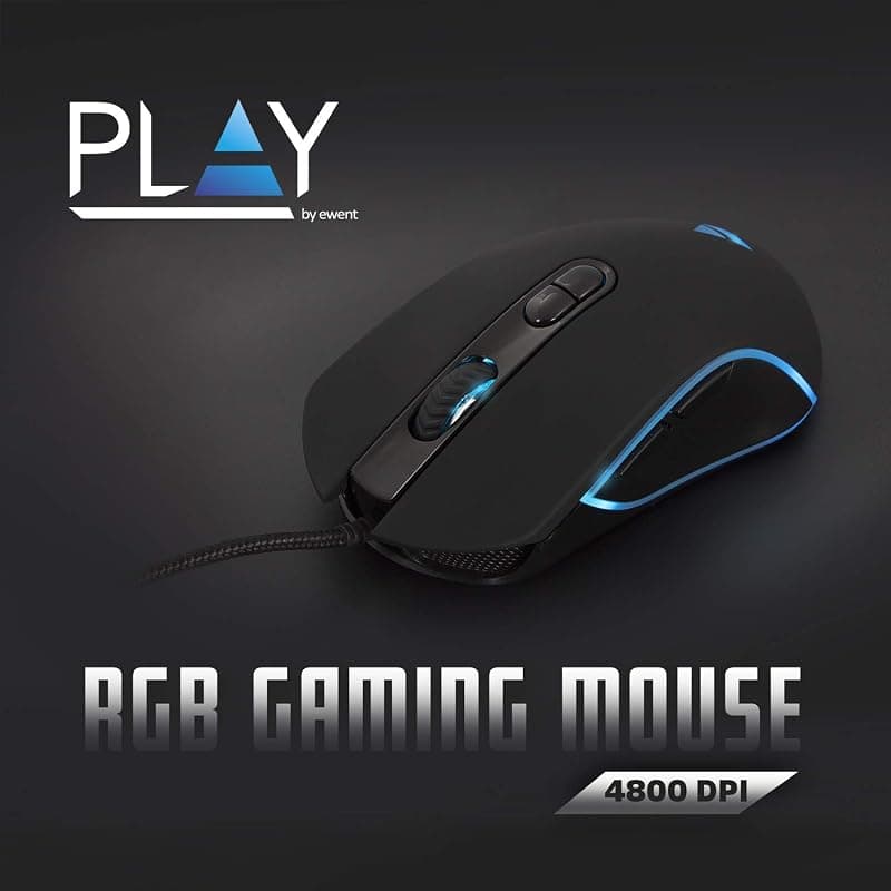 Ewent Mouse Gaming USB con LED 4800 DPI PL3301 — miniatura 4