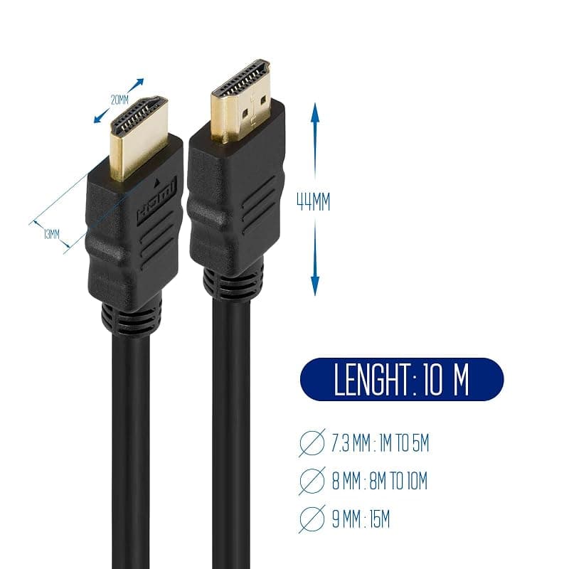 Ewent Cavo HDMI High Speed 1,4 con Ethernet A/A M/M 10MT EC1335 — miniatura 3