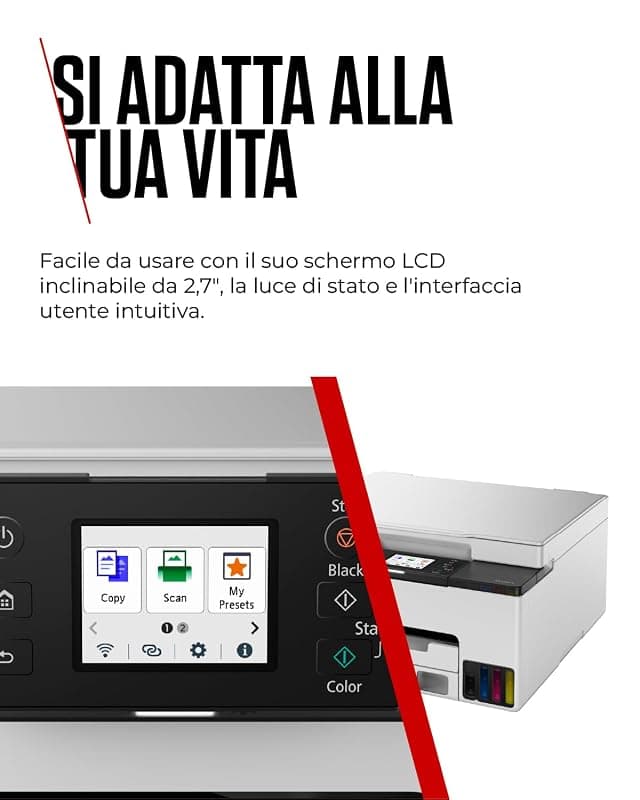 Canon Stampante WiFi per Casa e Ufficio MAXIFY GX1050 - Stampante Multifunzione MegaTank con Scanner e Fotocopiatrice per Casa | Connettività WiFi, Ethernet e USB | Include 6 — miniatura 5