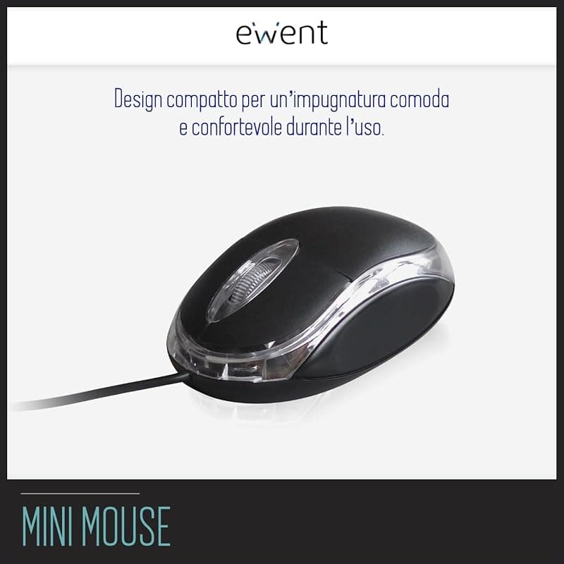 Ewent Mini Mouse Ottico USB 1000DPI EW3174 — miniatura 4