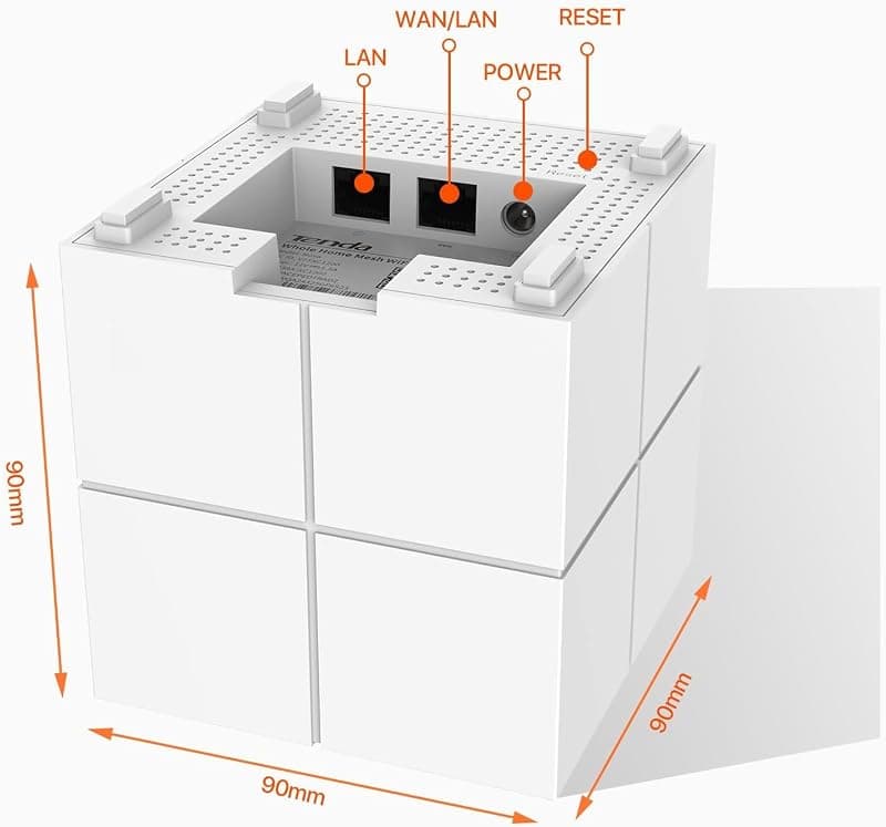 Tenda Nova MW6 WiFi Mesh, Dual Band AC1200 con Copertura Fino a 2-4 camere da letto, 2 Porte Gigabit Ethernet, Modalità Router e Access Point, Parental Control, Confezione da 2 — miniatura 8