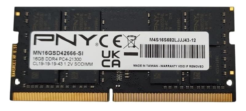 PNY RAM 16GB Performance DDR4 SODIMM 2666 MHz Memoria per Notebook (MN16GSD42666-SI) OEM BULK