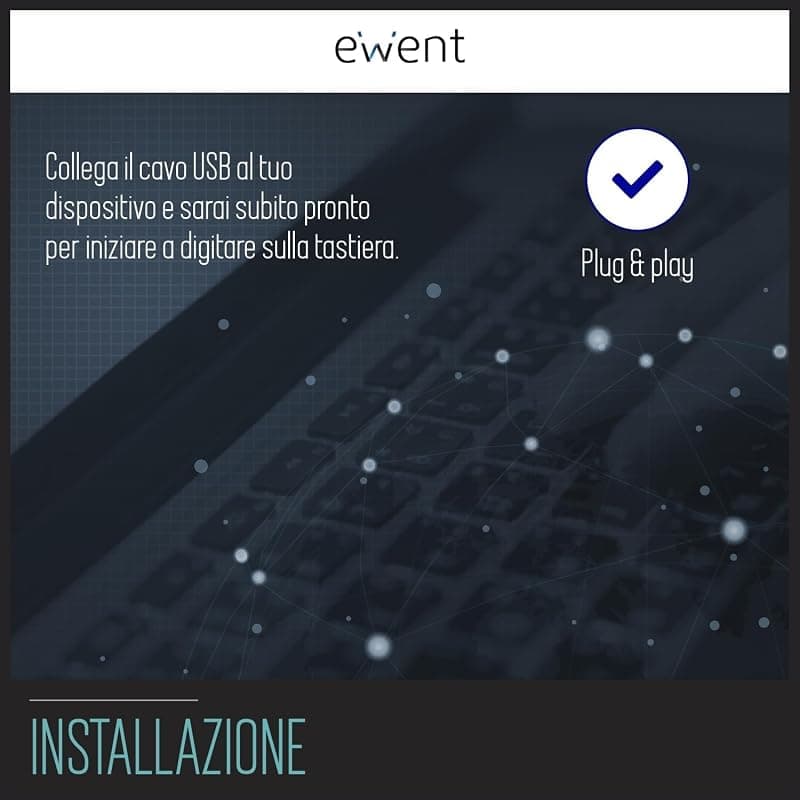 Ewent Tastiera USB Black EW3108 — miniatura 4