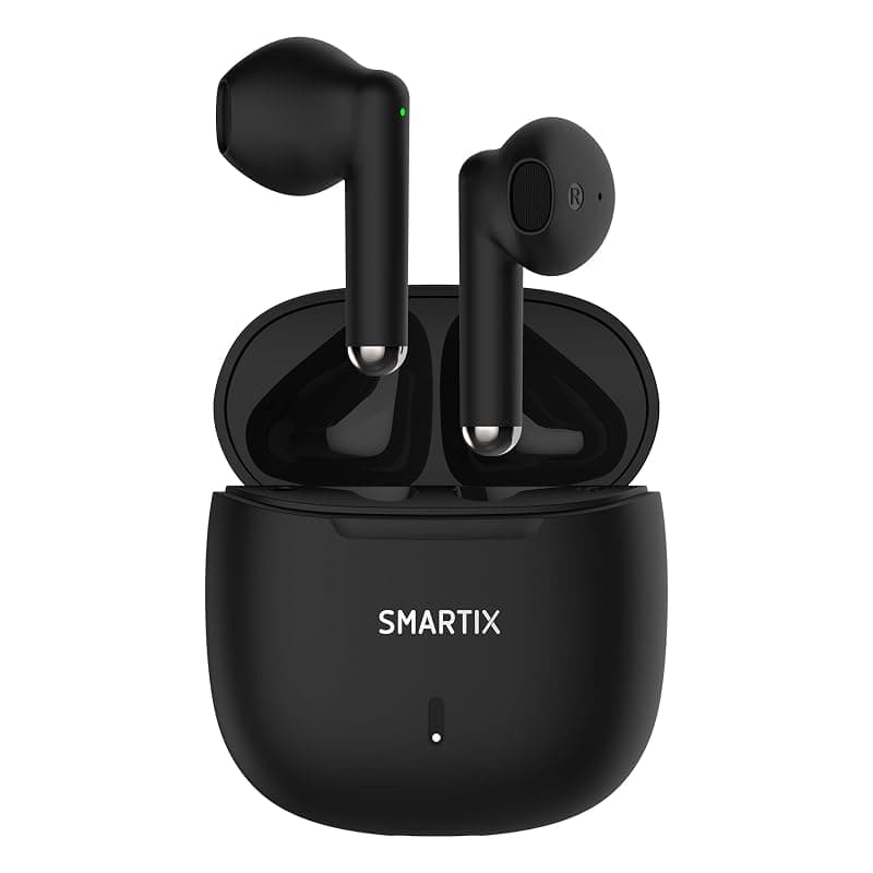 Atlantis Auricolari Smartix Tws SM60-Fi9-B Bt V5.3 Custodia Con Funzione Di Ricarica Include Battery Bank Da 300ma Nero
