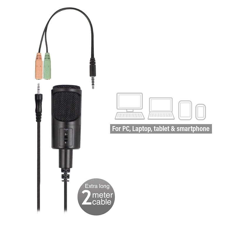 Ewent EW3552 Microfono multimediale con riduzione del rumore per Computer, Smartphone, Tablet, Chat, Video, Skype — miniatura 7