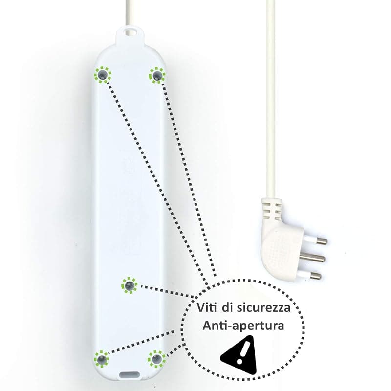 Ewent EW3928 Ciabatta Elettrica Multipresa a 9 Posti - con 3 Prese Universali Italiane e Schuko, 6 Bivalenti 10/16A Italiane - Spina Italiana 16A - Cavo 1.5 m — miniatura 9