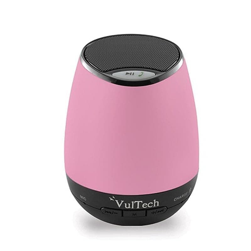 VulTech SP-300BT ROSA Cassa, Bluetooth, USB, Micro SD, Funzione Vivavoce, Rosa