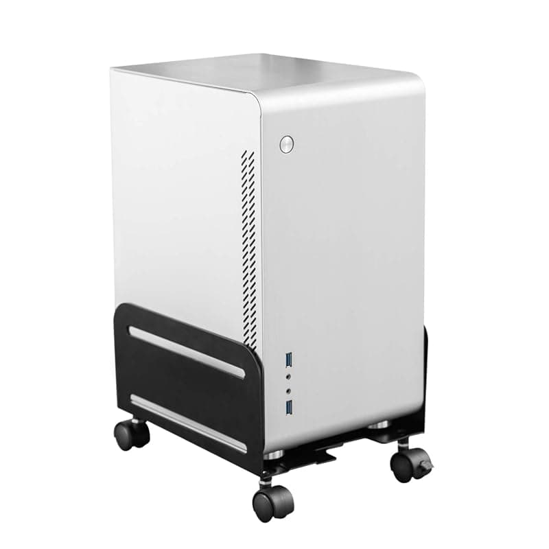 Ewent EW1291 Supporto PC Desktop in Acciaio con 4 Ruote, Larghezza Regolabile 10,9–20,9 cm, 2 Ruote Bloccabili, Portata 10 kg, Nero — miniatura 4