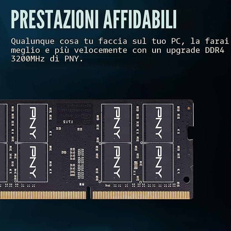 PNY RAM SO-DDR4 8GB 3200MHZ PC4-25600 Cl22 MN8GSD43200-SB — miniatura 5