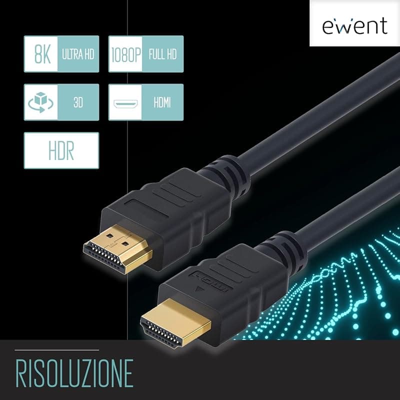 Ewent Cavo HDMI High Speed 2.1 con Ethernet 1,5MT EC1319 — miniatura 4