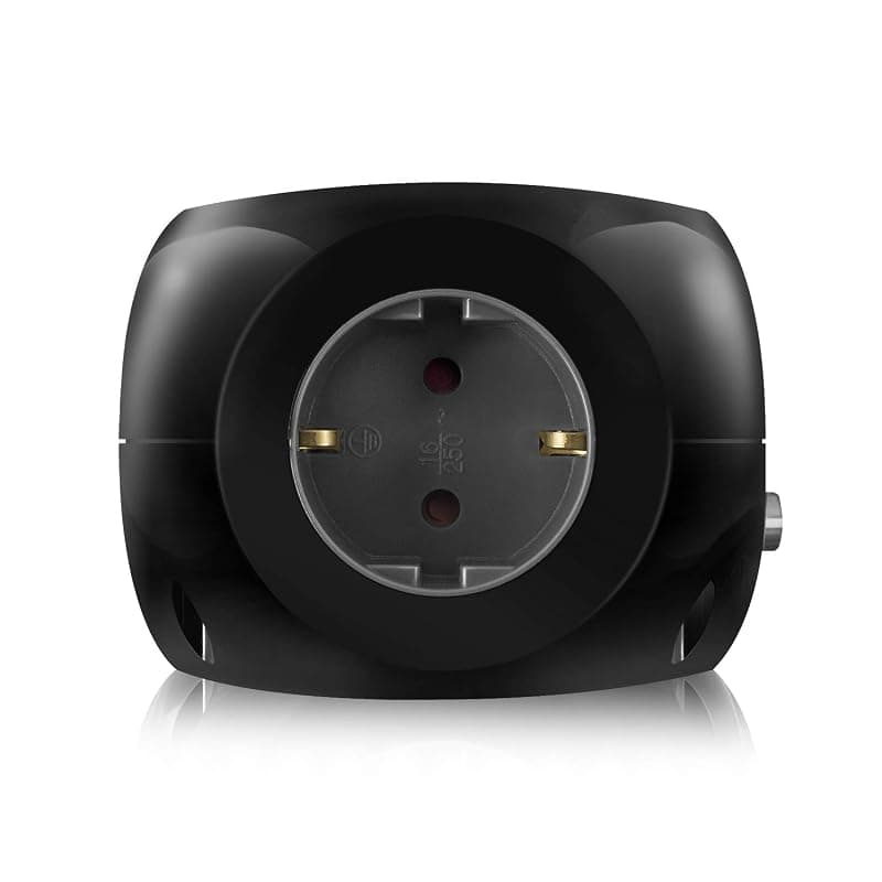 Ewent EW3938 Multipresa Ciabatta elettrica da tavolo 3 prese schuko + 3 prese USB 2.4A, cavo 1.5m spina schuko, nera — miniatura 2