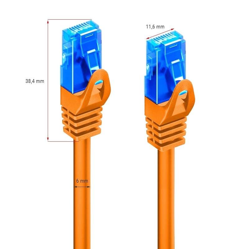 Ewent Cavo di Rete U/UTP Patch Cord 0,25MT CAT 5e Color Arancio IM1133 — miniatura 4