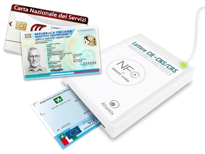 ATLANTIS usb2.0 lettore cie 3.0 Windows 10 e Windows 11, Bianco, P005-CIED331C — miniatura 9