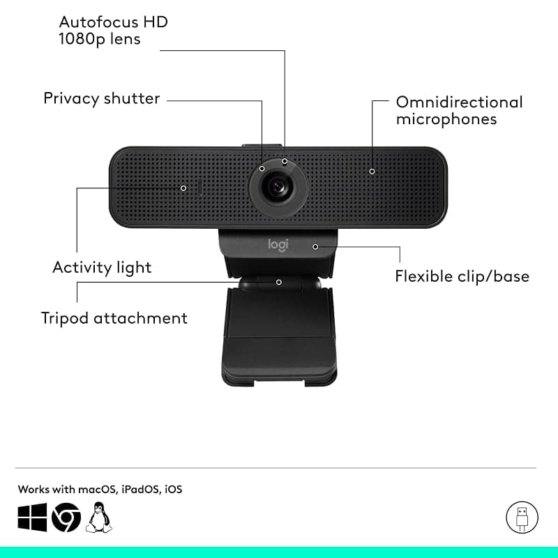 Logitech C925e webcam professionale — miniatura 7
