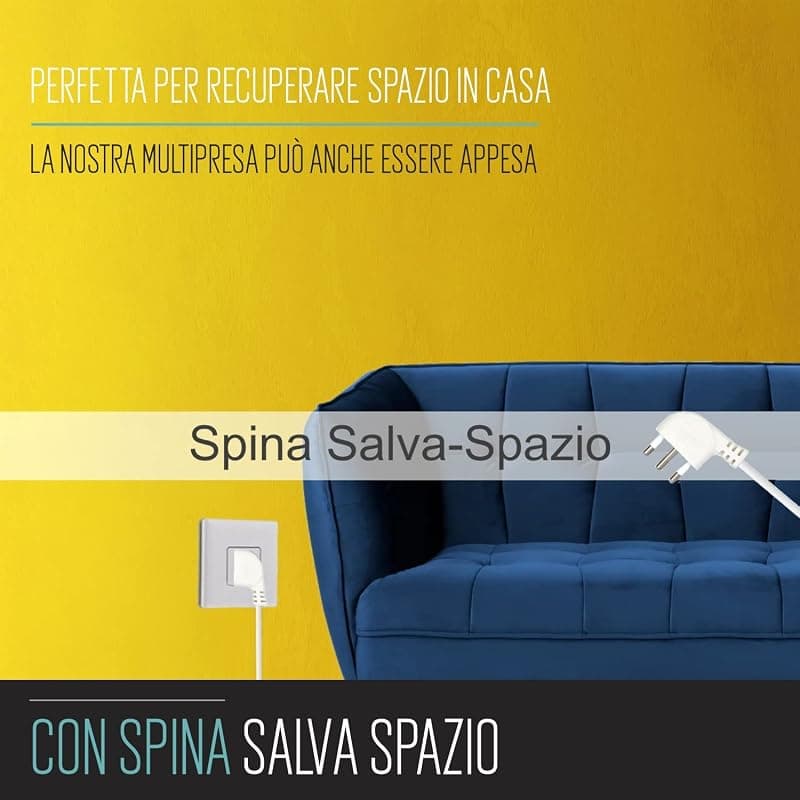 Ewent Multipresa 6 Posti con Spina Italiana 16A EW3920 — miniatura 7